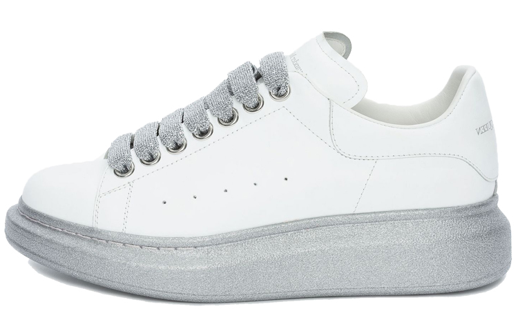 (Women) Alexander McQueen Oversized Sneaker 'White Silver'  553770-WHWKV-9071