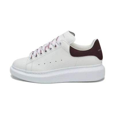 (W) Alexander McQueen Oversized Sneaker 'White Dark Burgundy'