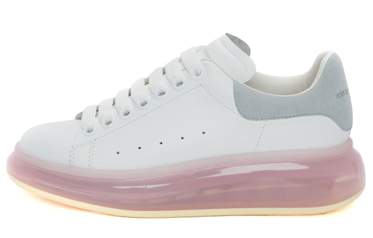 Buy 亞歷山大麥昆 光滑小牛皮 耐磨透氣 低幫 跑步鞋 女款 粉白