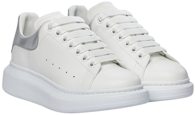 (W) Alexander McQueen Sepatu Oversized 'Putih Perak'. 718232-WICGI-9071 Order (W) Alexander McQueen Sepatu Oversized 'Putih Perak'. 718232-WICGI-9071