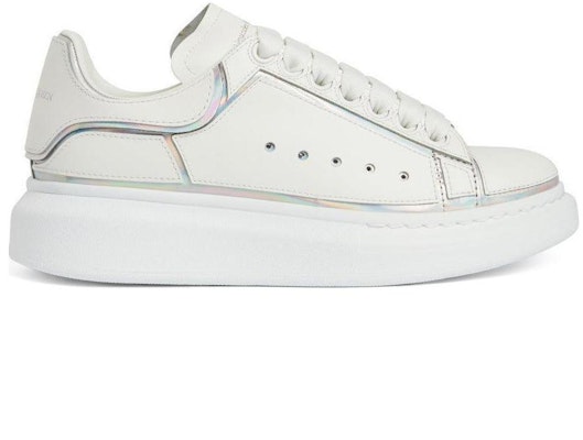 (W) Alexander McQueen Sepatu Oversized 'Putih Perak Hologram' 708750-WIBNV-9989 Order (W) Alexander McQueen Sepatu Oversized 'Putih Perak Hologram' 708750-WIBNV-9989