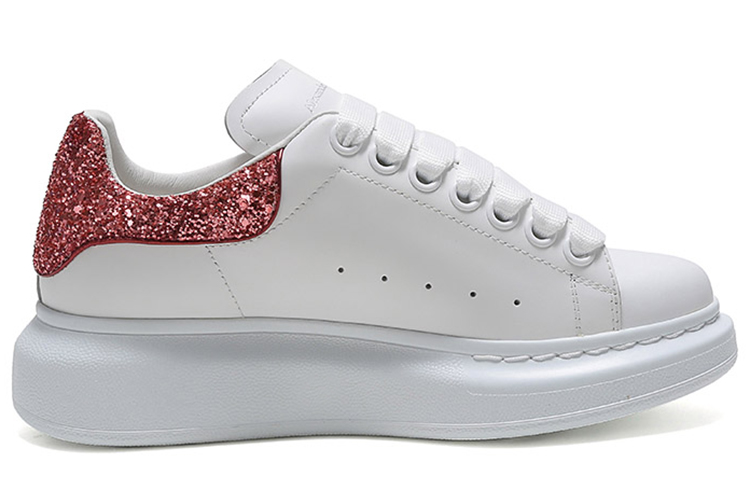 Order (W) 亚历山大·麦昆 白色珊瑚闪光厚底运动鞋 558945-WHTQI-9097