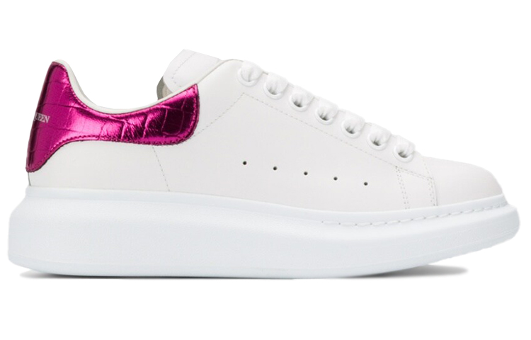 Order 亞歷山大·麥昆 小牛皮 紫紅尾 女款休閒鞋 白色