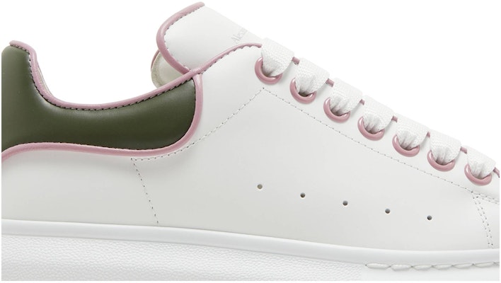 亞歷山大·麥昆 皮革繫帶低幫 時尚板鞋 女款 白綠色 Order 亞歷山大·麥昆 皮革繫帶低幫 時尚板鞋 女款 白綠色