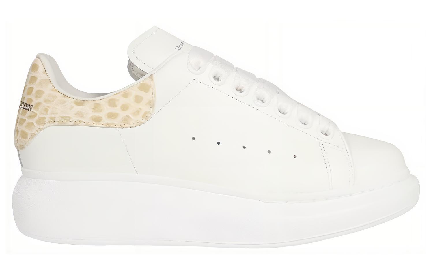 Order (W) Alexander McQueen Kasut Bertumit Tinggi 'Putih Pasir' 553770WIBNA9758