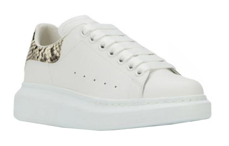 Order (W) Alexander McQueen Oversized Sneaker 'Putih Python Alami' 553770-WHWKC-9306