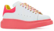 Order (W) 알렉산더 맥퀸 오버사이즈 스니커 '화이트 핑크 옐로우' 553770-WIB9N-9555