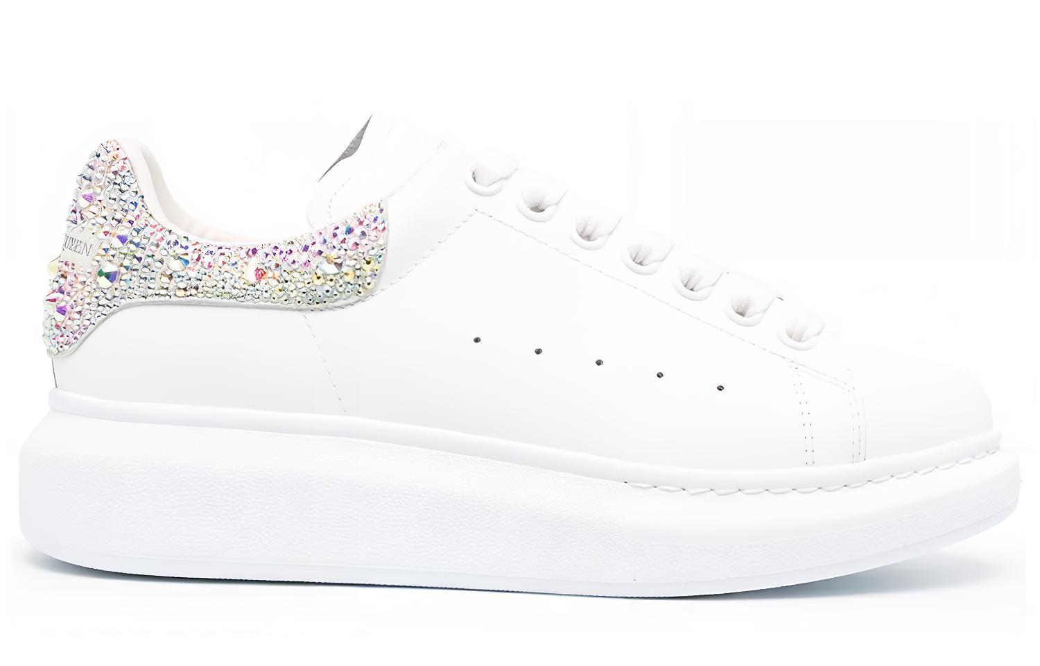 Order (W) Alexander McQueen Kasut Oversaiz 'Kristal Putih' 666407-WIA4Z-9069