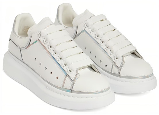 (W) Alexander McQueen Sepatu Oversized 'Putih Perak Hologram' 708750-WIBNV-9989 Lookbook (W) Alexander McQueen Sepatu Oversized 'Putih Perak Hologram' 708750-WIBNV-9989