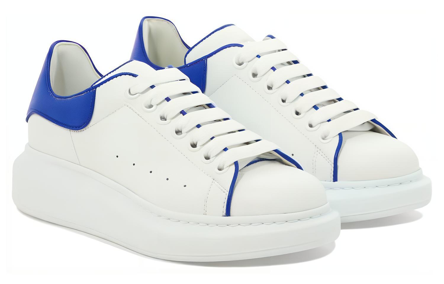 Lookbook (W) Zapatillas Alexander McQueen Oversized 'Blanco con Detalles Azules' 733003-WHJE5-8806