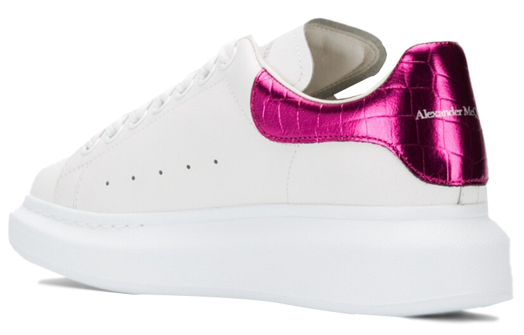 Lookbook 亞歷山大·麥昆 小牛皮 紫紅尾 女款休閒鞋 白色