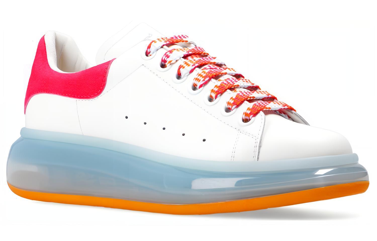 Lookbook (W) 알렉산더 맥퀸 오버사이즈 스니커즈 '화이트 핑크' 611698-WHXMA-9478