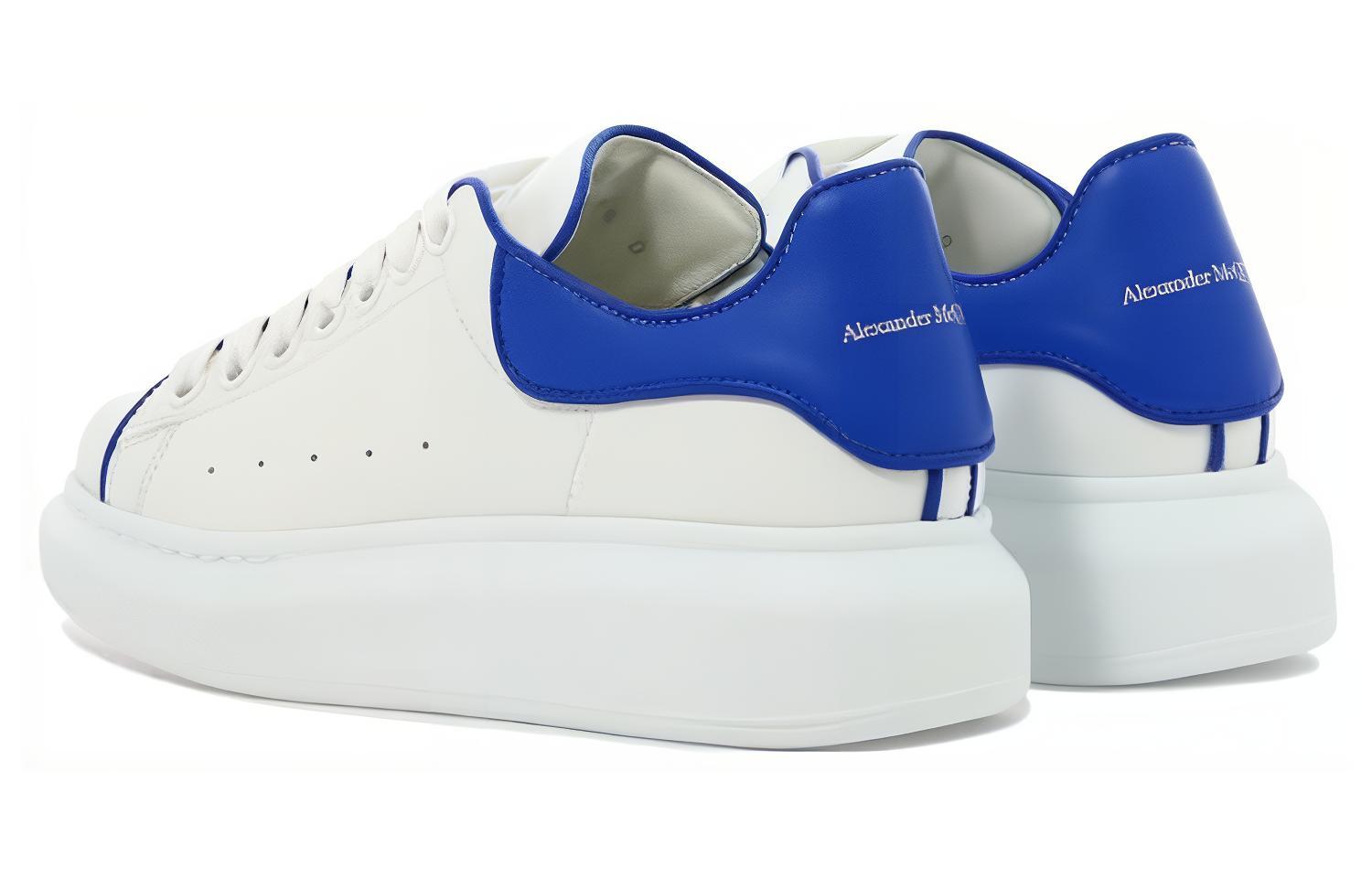 Shop (W) Zapatillas Alexander McQueen Oversized 'Blanco con Detalles Azules' 733003-WHJE5-8806