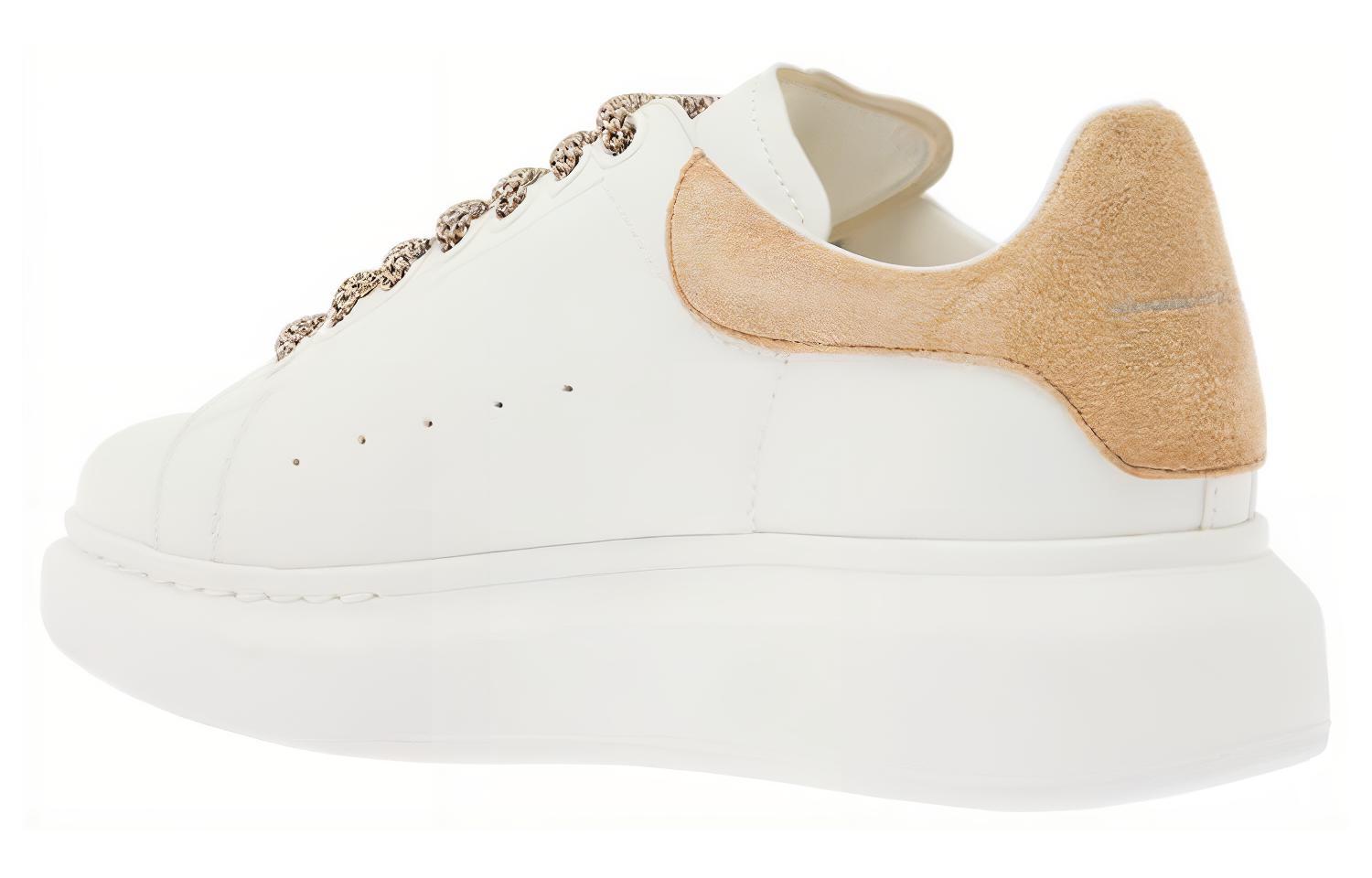 Shop (W) 알렉산더 맥퀸 오버사이즈 스니커즈 '화이트 카멜' 718139-WIEE5-9385