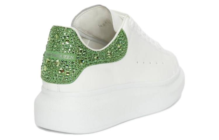 Shop (W) 亚历山大·麦昆白色酸性绿色水晶厚底运动鞋 718243-WIA4Z-8964