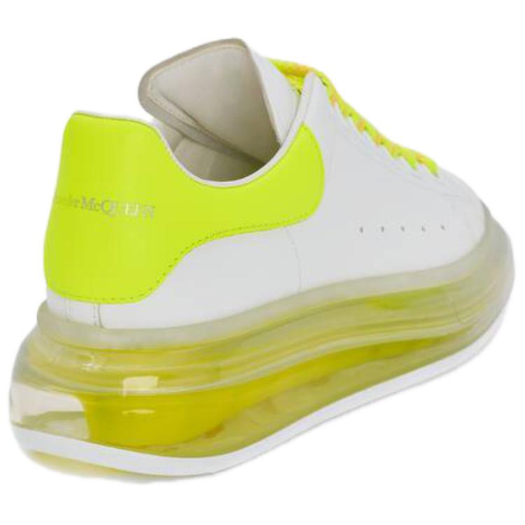 Shop 亞歷山大·麥昆 光滑皮革時尚板鞋 女款 白黃