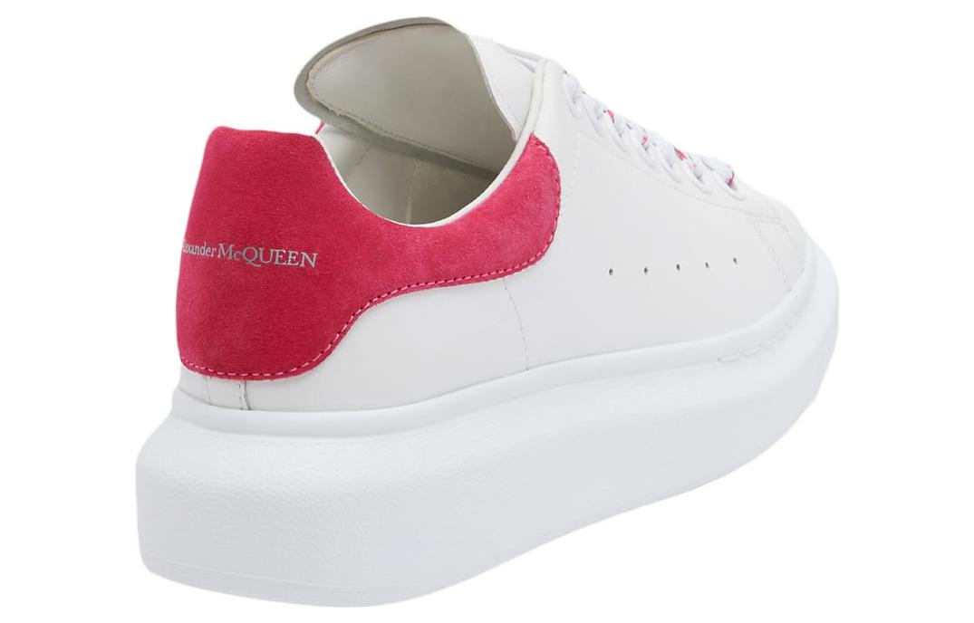 Shop Alexander McQueen亞歷山大麥昆 小牛皮 舒適 綁帶 低筒 運動鞋 女款 白粉色