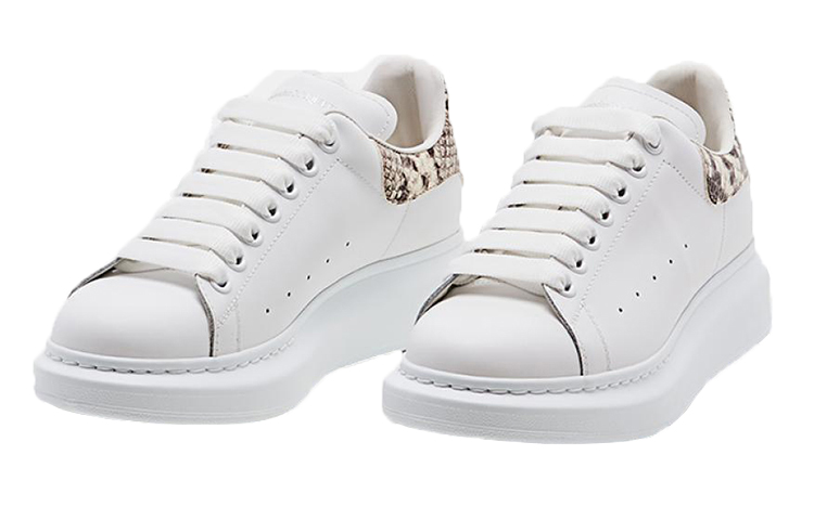 Shop (W) Alexander McQueen Oversized Sneaker 'Putih Python Alami' 553770-WHWKC-9306