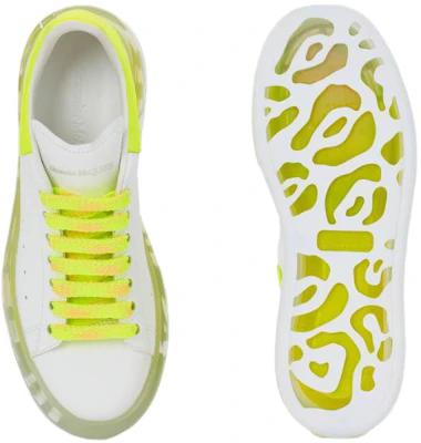 亞歷山大·麥昆 光滑皮革時尚板鞋 女款 白黃 Purchase 亞歷山大·麥昆 光滑皮革時尚板鞋 女款 白黃