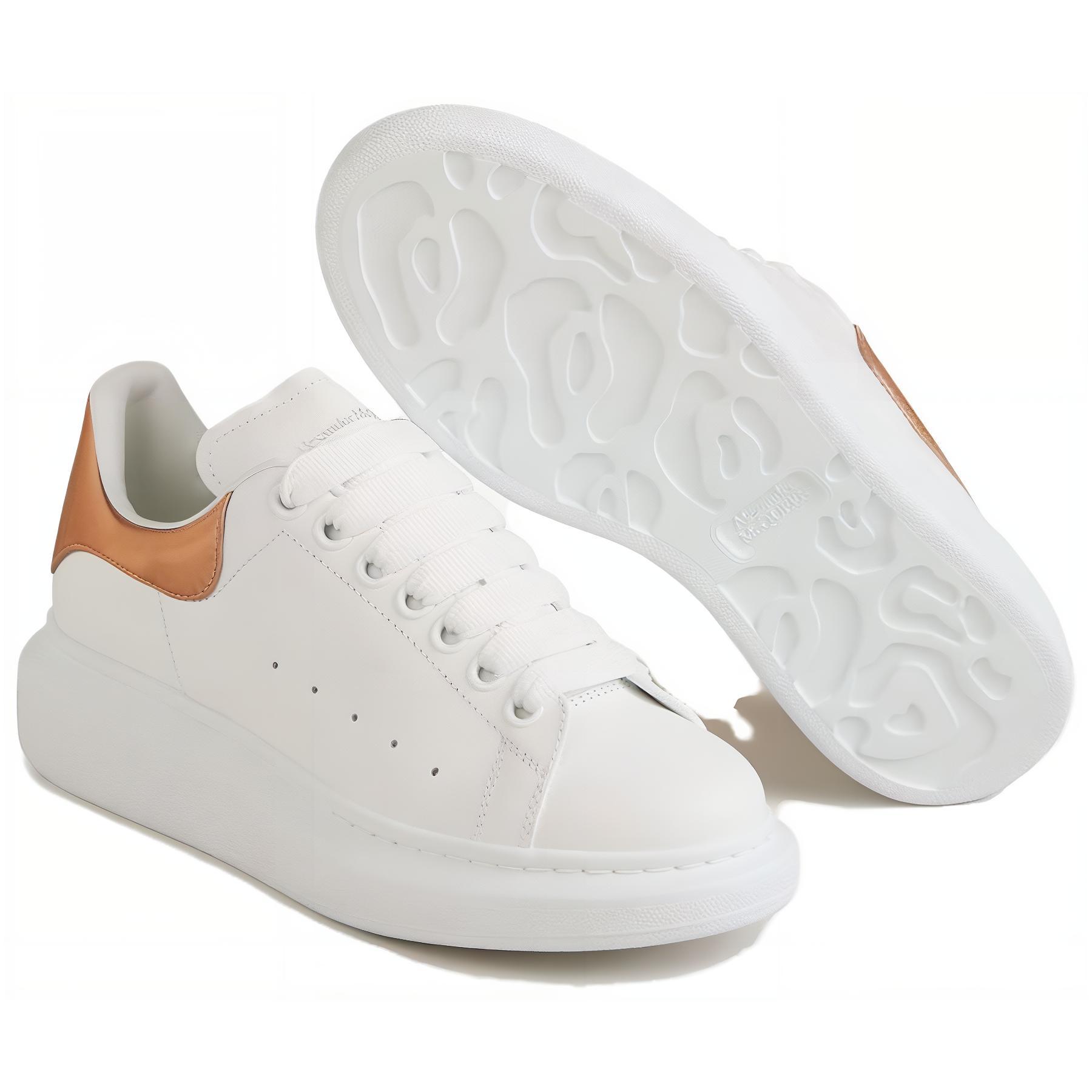 Purchase (W) アレキサンダー・マックイーン オーバーサイズスニーカー 白/ローズゴールド 718232-WIE82-9053