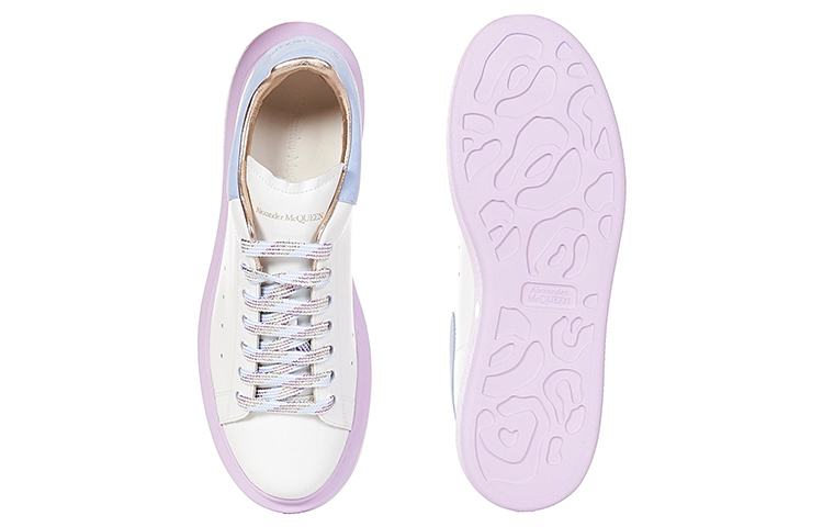 Purchase (W) Alexander McQueen Zapatillas Oversized 'Blanco Azul Lila' 553770-WIAF9-9554