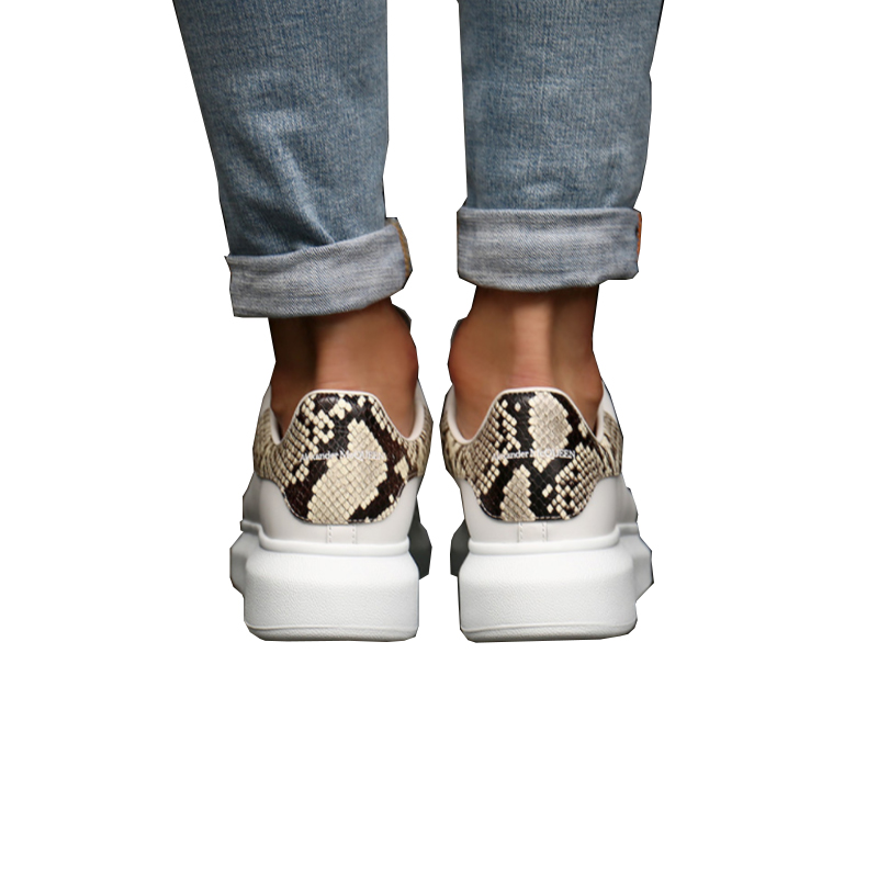 Details for (W) Alexander McQueen Oversized Sneaker 'Putih Python Alami' 553770-WHWKC-9306