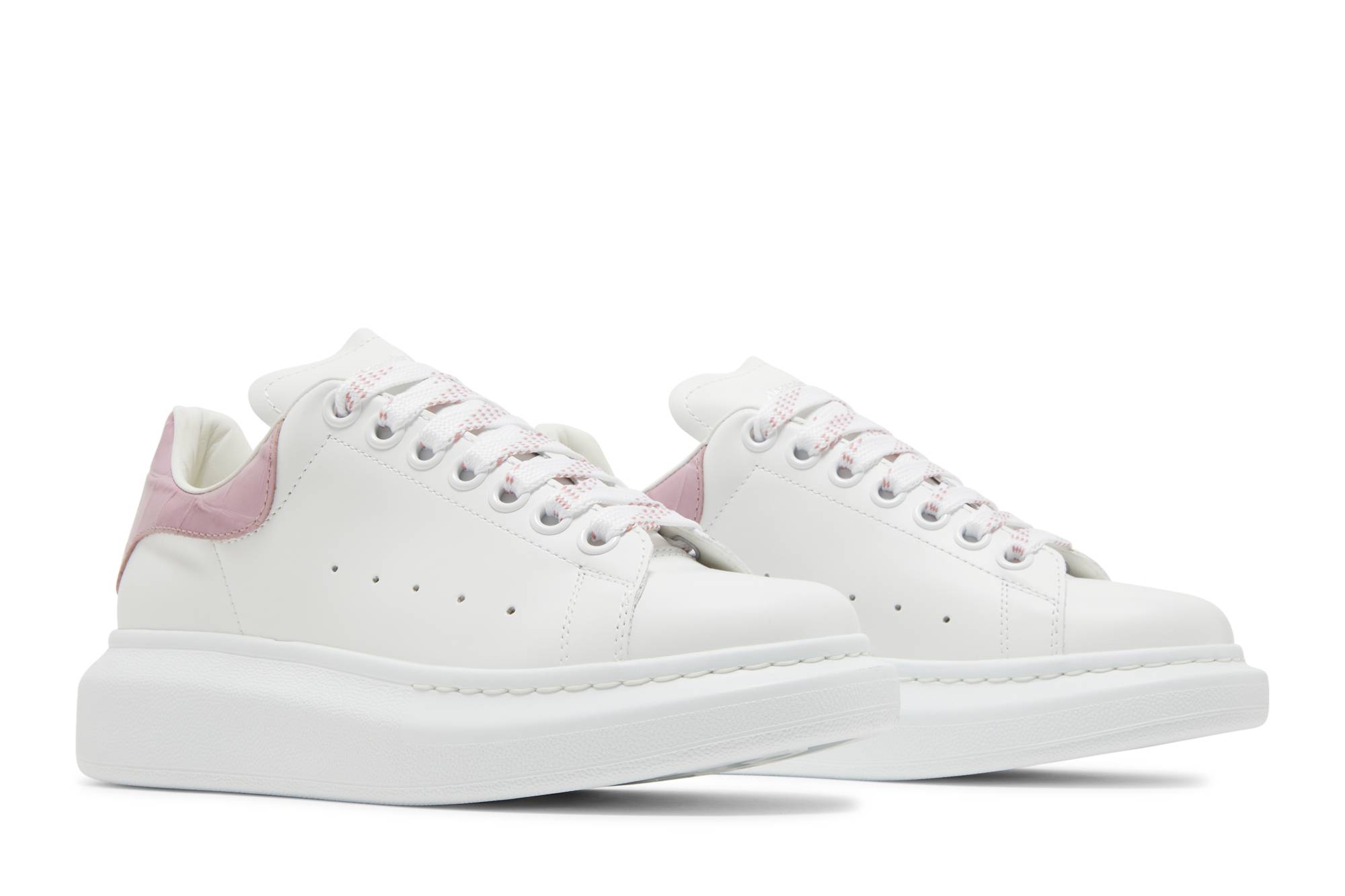 Cheap (W) 알렉산더 맥퀸 오버사이즈 스니커즈 '화이트 앤틱 핑크' 718233WICG68887