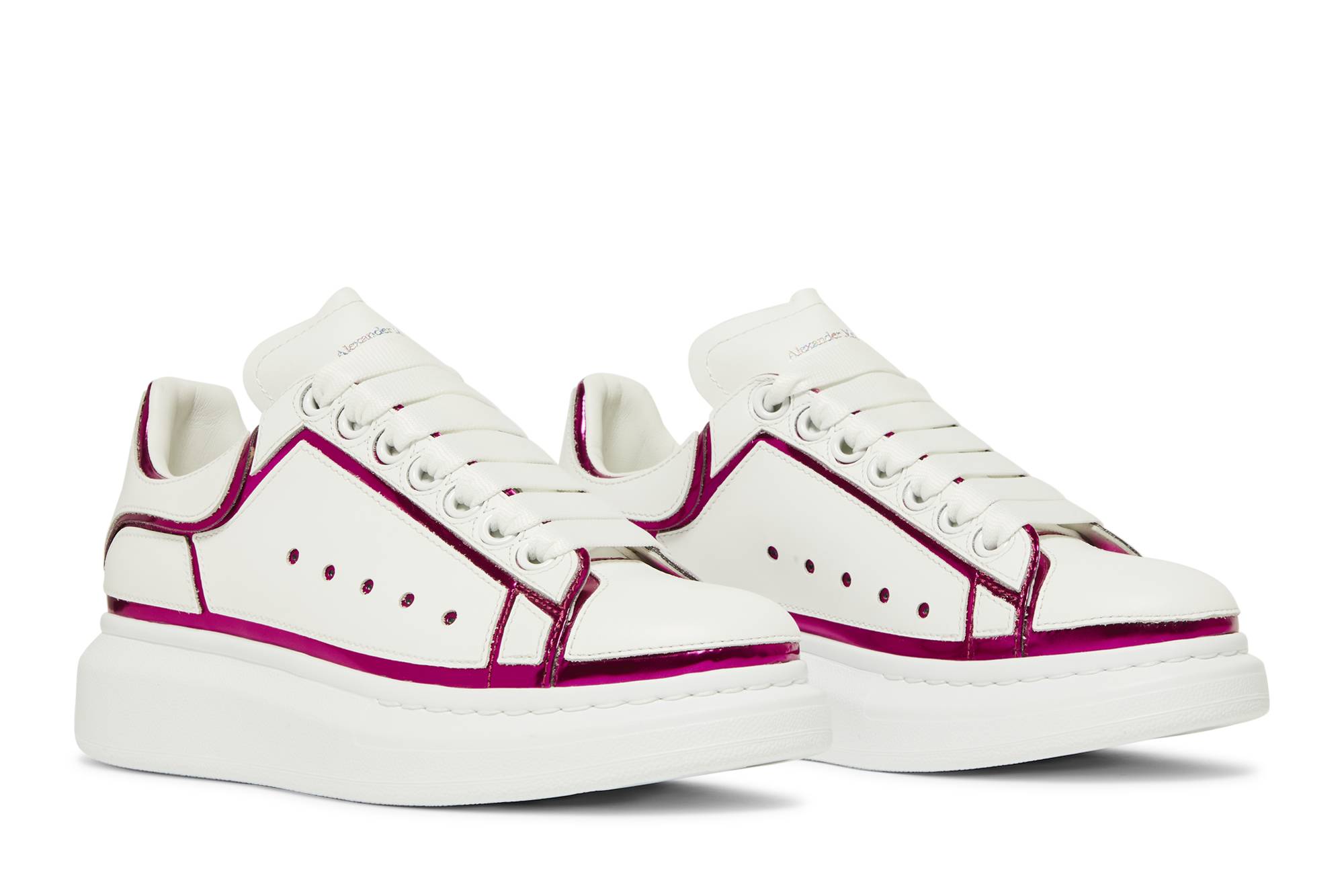 Cheap (W) Alexander McQueen Oversized Sneaker 'Putih Pink Printer' 708750-WICGG-9993