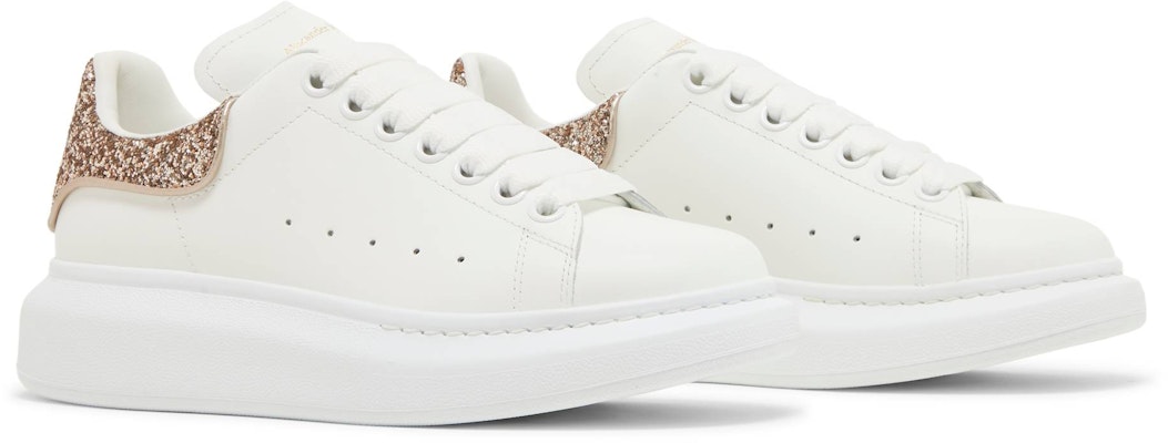 Alexander McQueen 亞歷山大·麥昆 皮革 系帶 低幫 時尚板鞋 女款 白 Cheap Alexander McQueen 亞歷山大·麥昆 皮革 系帶 低幫 時尚板鞋 女款 白