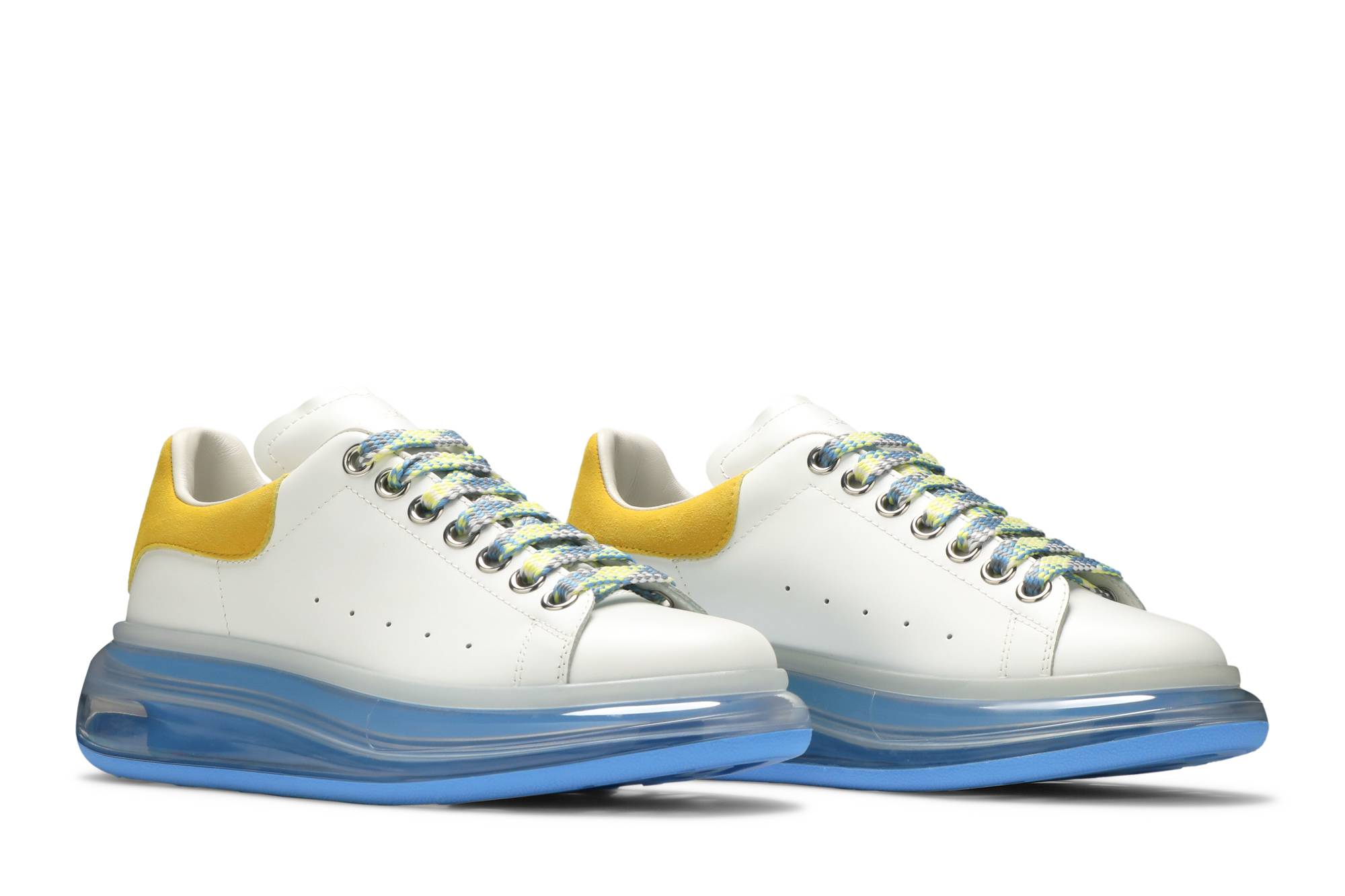 Cheap 亞歷山大·麥昆 寬型運動 時尚板鞋 女款 白藍黃