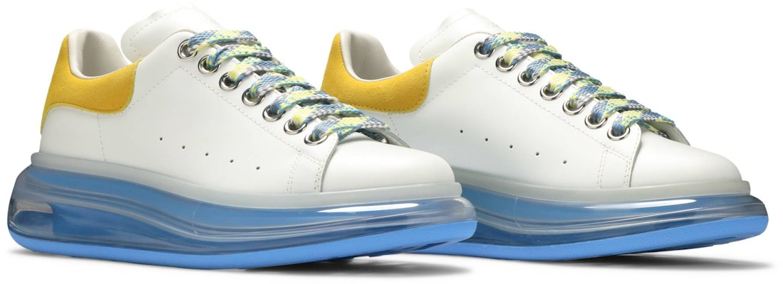 亞歷山大·麥昆 寬型運動 時尚板鞋 女款 白藍黃 Cheap 亞歷山大·麥昆 寬型運動 時尚板鞋 女款 白藍黃