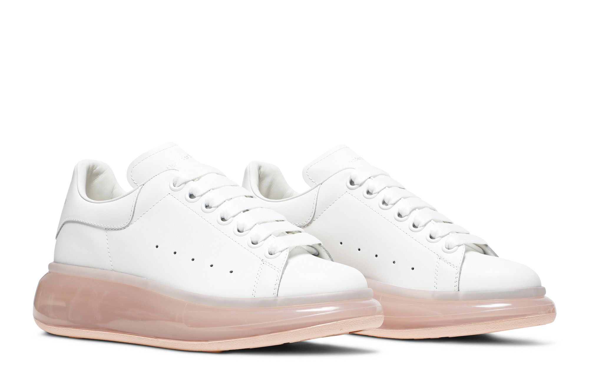 Cheap (W) Alexander McQueen Zapatillas Oversized 'Blanco Oro Rosa' 611698-WHYBY-9053