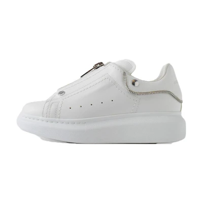(W) Alexander McQueen Oversized Sneaker 'Zipper Tooth - White'