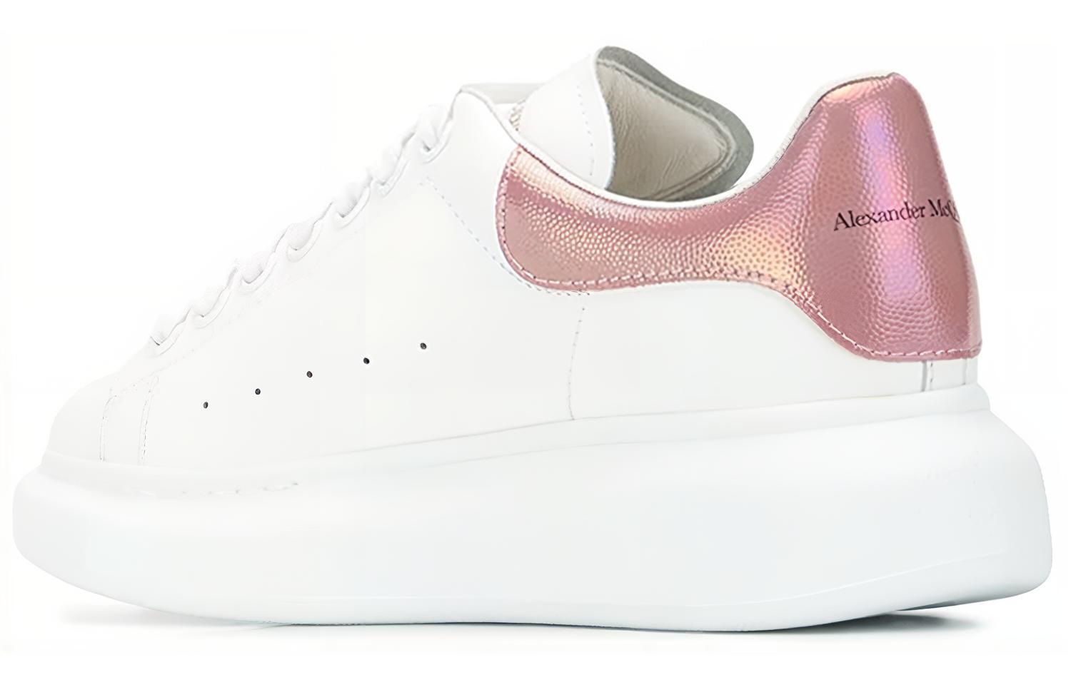 (W) Alexander McQueen Oversized Sneaker Rose back edge 'White Rose Gold' 圖 4