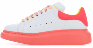 (Women) Alexander McQueen Oversized Sneakers 'White Pink Yellow' 553770WIB9N9555 (Women) Alexander McQueen Oversized Sneakers 'White Pink Yellow' 553770WIB9N9555