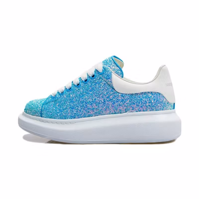 (W) Alexander McQueen Oversized Sneakers Glitter Heavenly 'Blue'