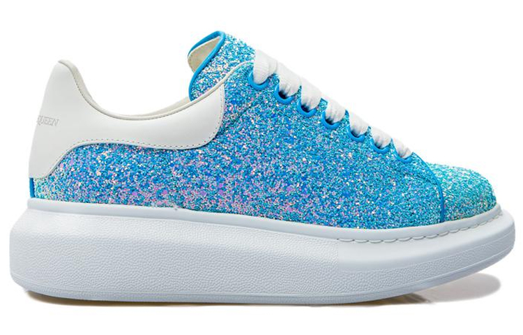 Order (W) Alexander McQueen Sneakers Besar Glitter Biru 'Heavenly' 558944W4T634543