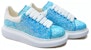 (W) Alexander McQueen Sneakers Besar Glitter Biru 'Heavenly' 558944W4T634543