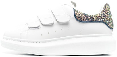 (Women) Alexander McQueen Oversized Triple Strap Sneaker 'White Glitters' 697106-WICG5-9994 (Women) Alexander McQueen Oversized Triple Strap Sneaker 'White Glitters' 697106-WICG5-9994