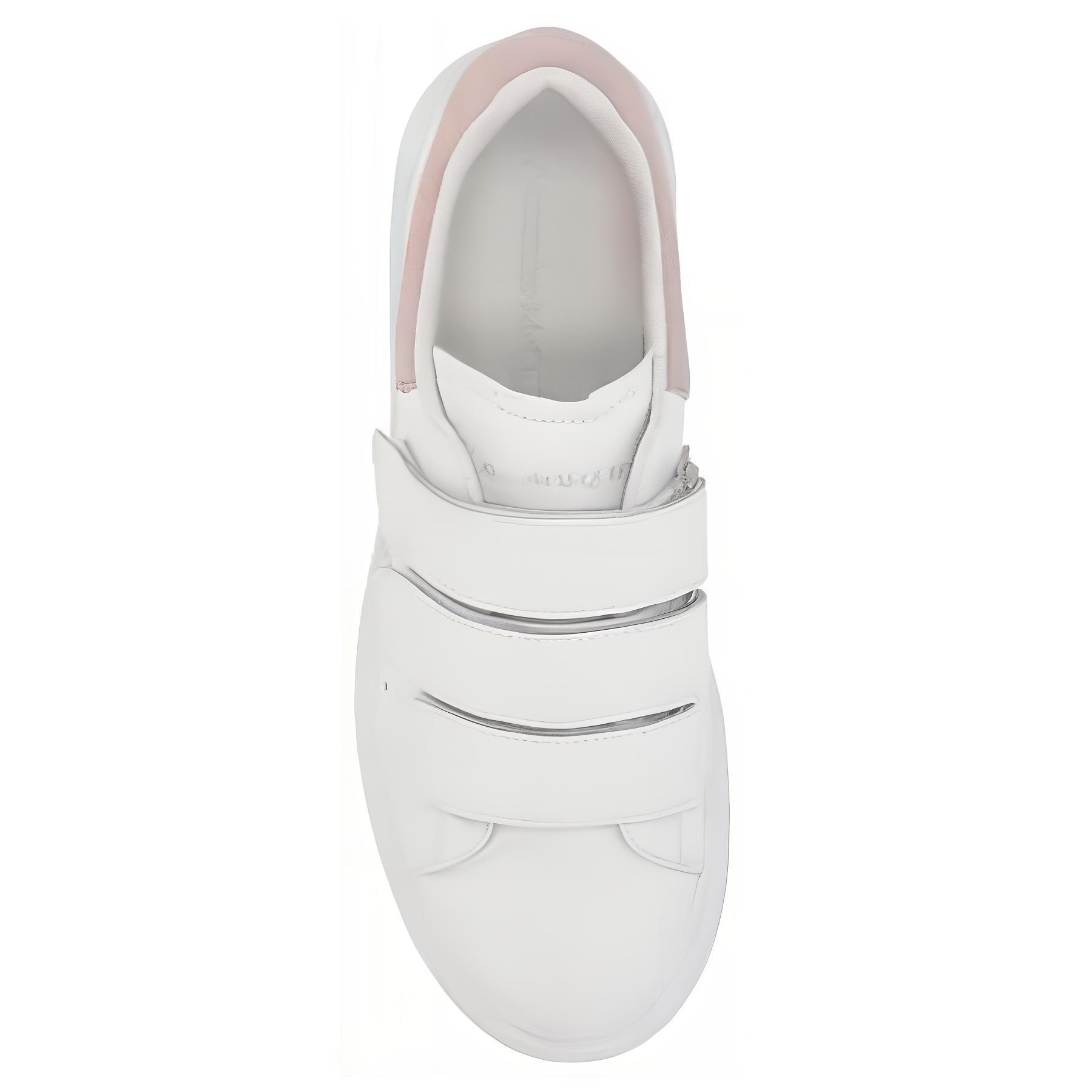 Shop (W) Alexander McQueen Kasut Oversized Bertali Tiga 'Putih Merah Jambu' 697105WHGP79182