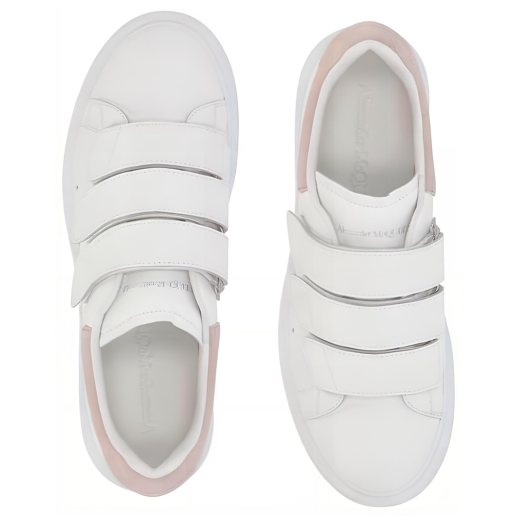 Purchase (W) Alexander McQueen Kasut Oversized Bertali Tiga 'Putih Merah Jambu' 697105WHGP79182