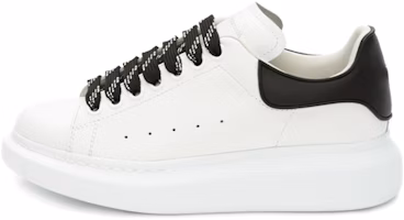 (Women) Alexander McQueen Oversized White Black Laces 621056WHXMT9034 (Women) Alexander McQueen Oversized White Black Laces 621056WHXMT9034