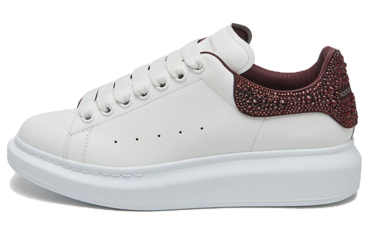 Buy (W) Alexander McQueen Oversized Putih Burgundy Gelap Kristal 718243WIE958719