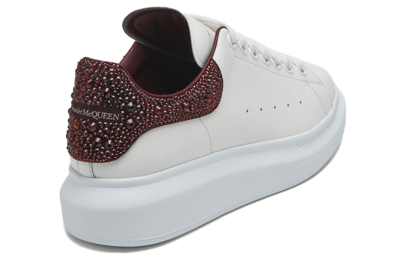 Lookbook (W) Alexander McQueen Oversized Putih Burgundy Gelap Kristal 718243WIE958719