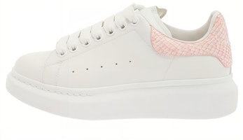 (Women) Alexander McQueen Oversized White Grey Snakeskin 718139WIEER9061 (Women) Alexander McQueen Oversized White Grey Snakeskin 718139WIEER9061