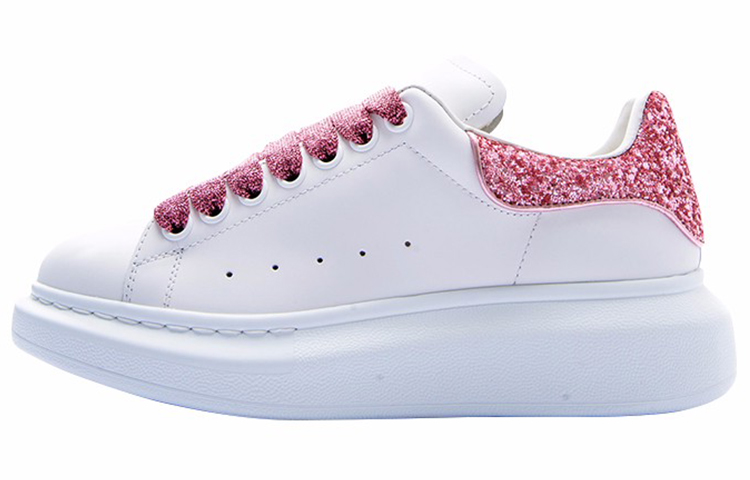 (Women) Alexander McQueen Oversized White Pink Galaxy Glitter 558945WHNBK9386