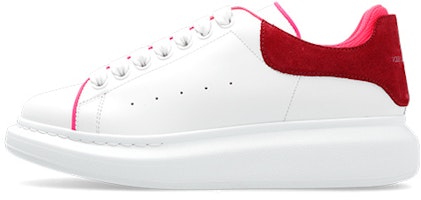(Women) Alexander McQueen Oversized White Velvet Fuchia 755621WIDJZ8709 (Women) Alexander McQueen Oversized White Velvet Fuchia 755621WIDJZ8709