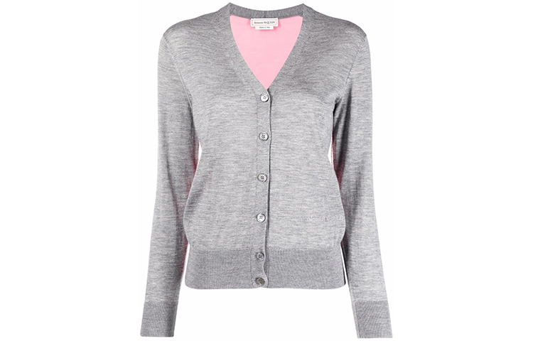 Order (W) 亞歷山大·麥昆拼接針織長袖毛衣灰色 667839-Q1AVV-1101