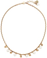 (Women) Alexander McQueen Pearly Skull Necklace Gold Edition. 667544J160Z4040 (Women) Alexander McQueen Pearly Skull Necklace Gold Edition. 667544J160Z4040