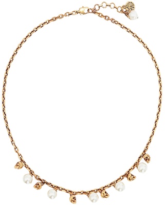 (W) 亞歷山大·麥昆 金色珍珠骷髏項鍊限量版 667544J160Z4040 Buy (W) 亞歷山大·麥昆 金色珍珠骷髏項鍊限量版 667544J160Z4040